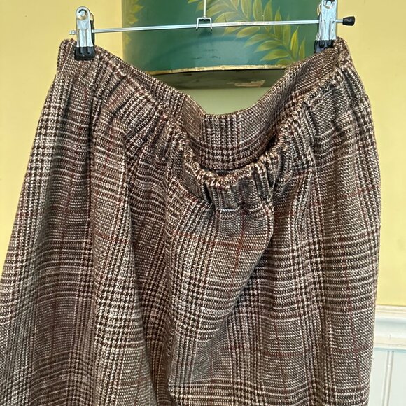 Vintage Earo Plaid Wrap Skirt With Button Detail & Tie Waist 2x - Picture 8 of 9
